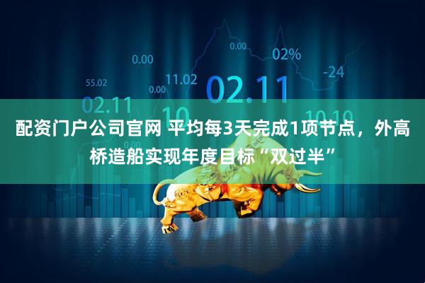 配资门户公司官网 平均每3天完成1项节点，外高桥造船实现年度目标“双过半”