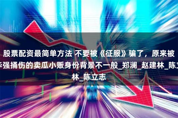 股票配资最简单方法 不要被《征服》骗了，原来被刘华强捅伤的卖瓜小贩身份背景不一般_郑澜_赵建林_陈立志